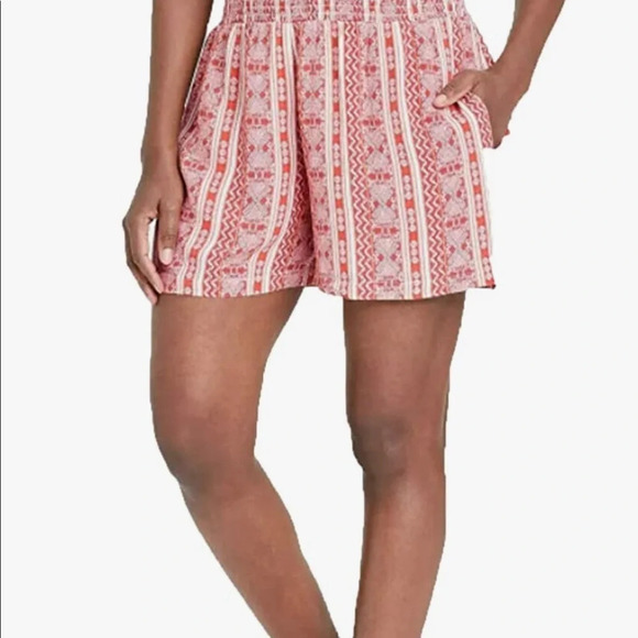 Knox Rose Pants - Knox Rose Aztec Pattern Elastic Shorts